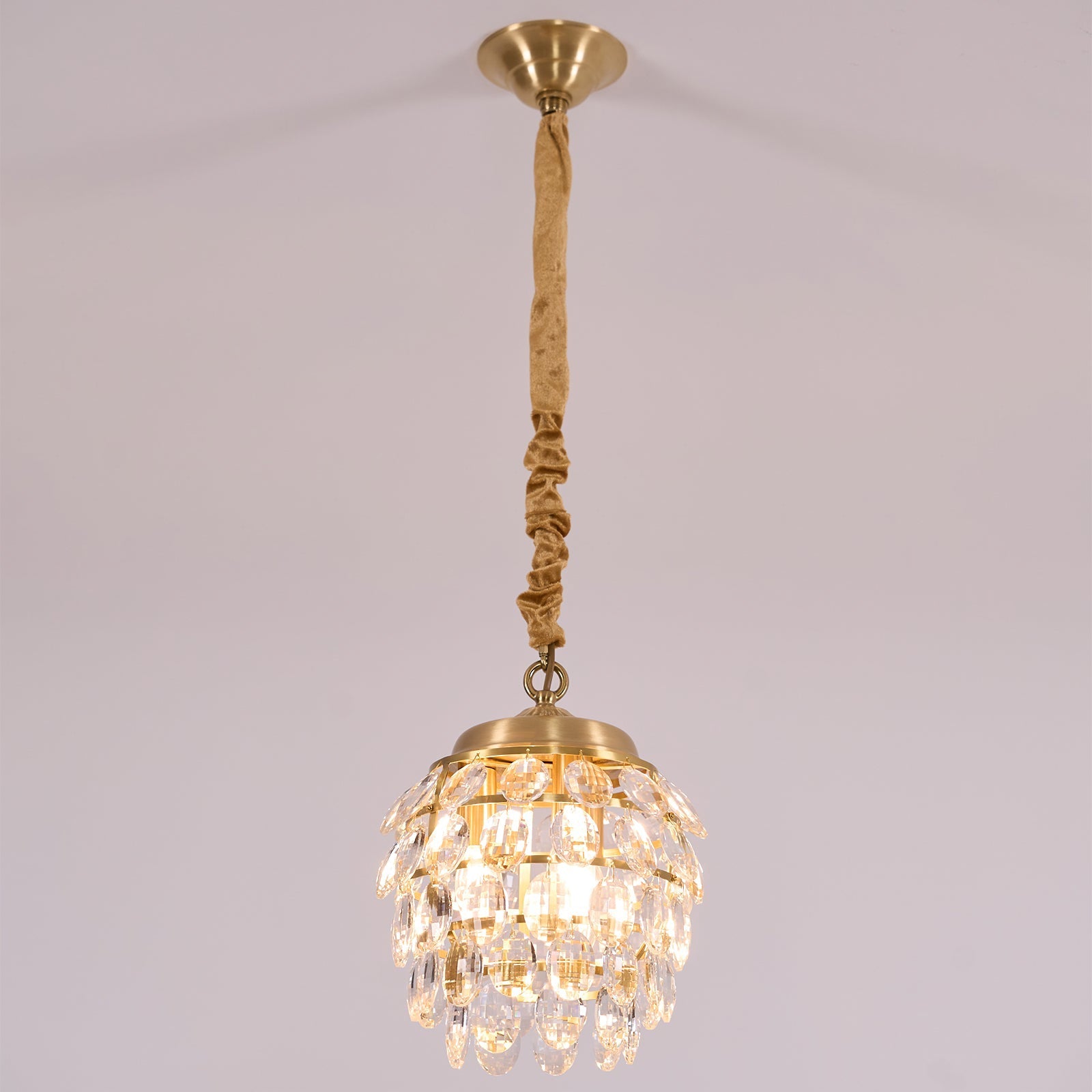 Pine Cone Crystal Pendant Light
