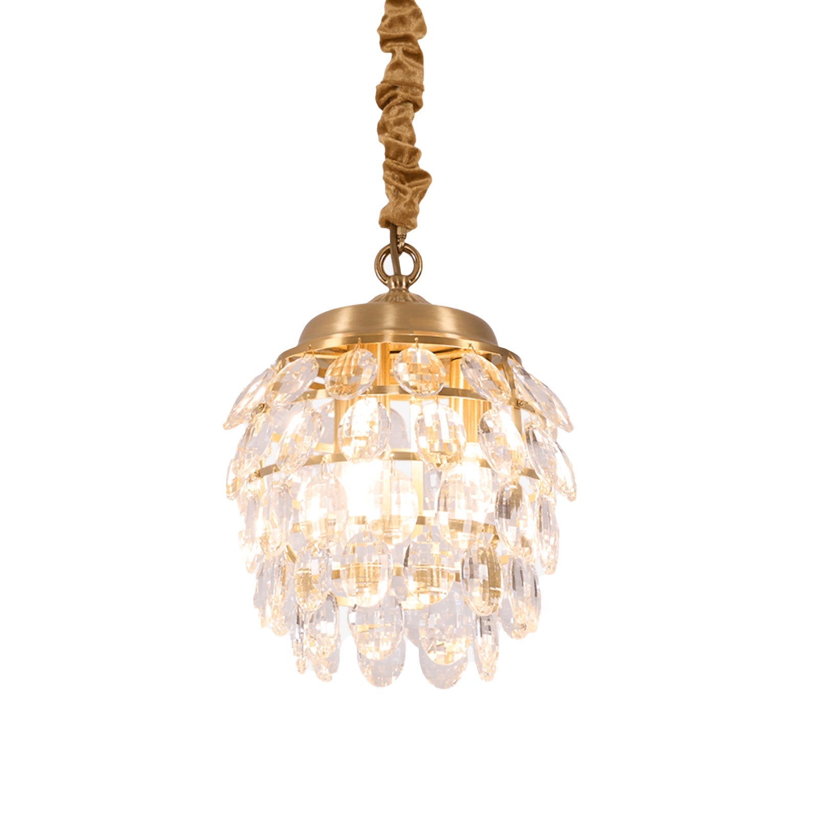 Pine Cone Crystal Pendant Light