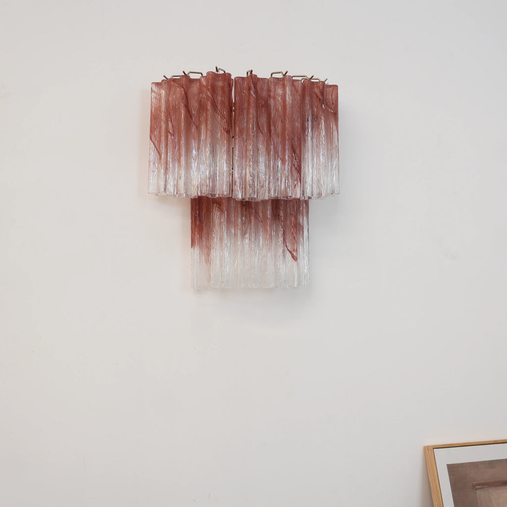 Star-Shaped Red Gradient Glass Wall Lamp