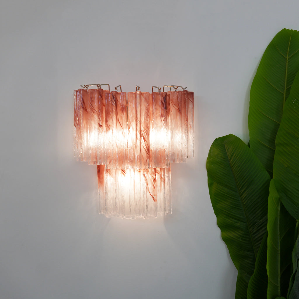 Star-Shaped Red Gradient Glass Wall Lamp