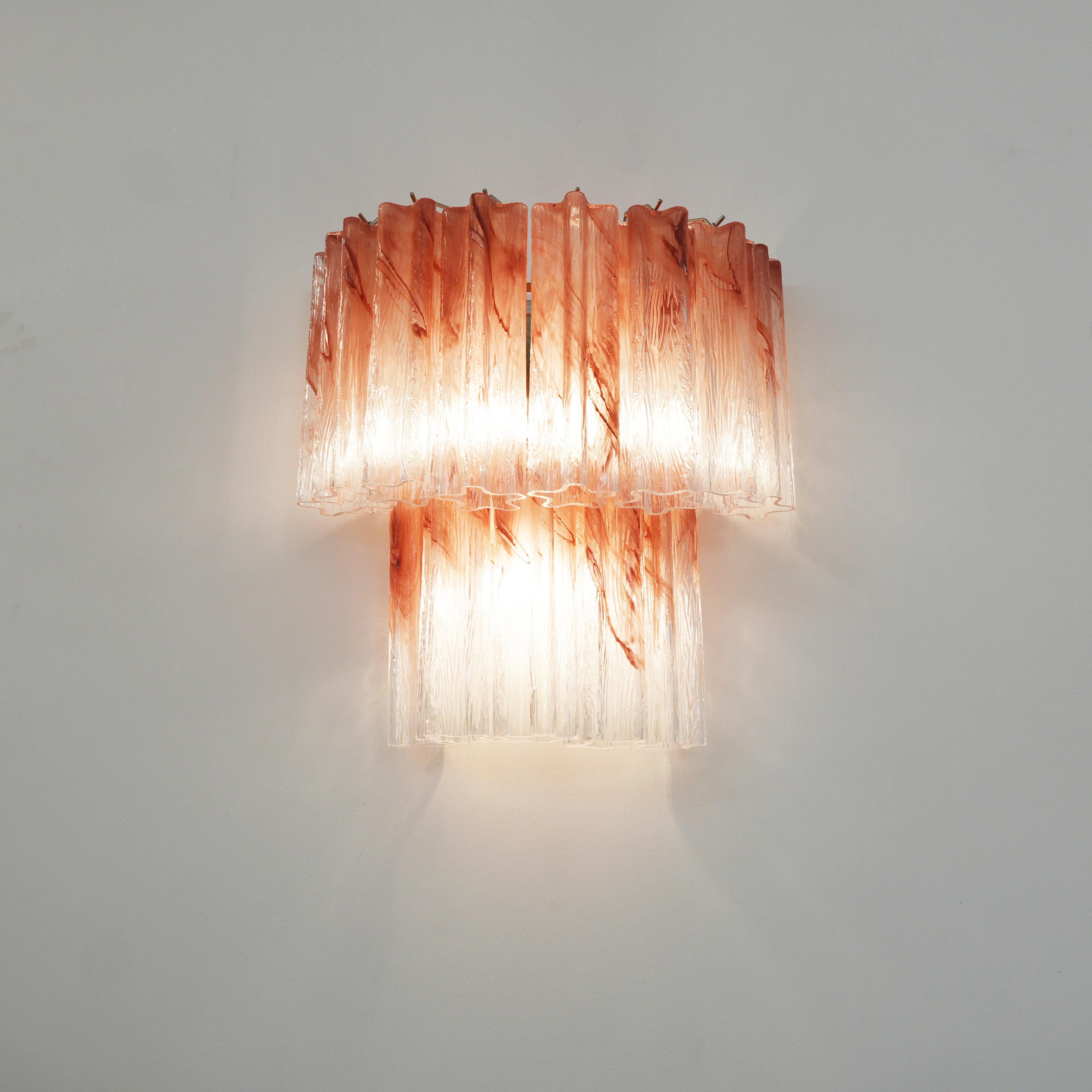 Star-Shaped Red Gradient Glass Wall Lamp