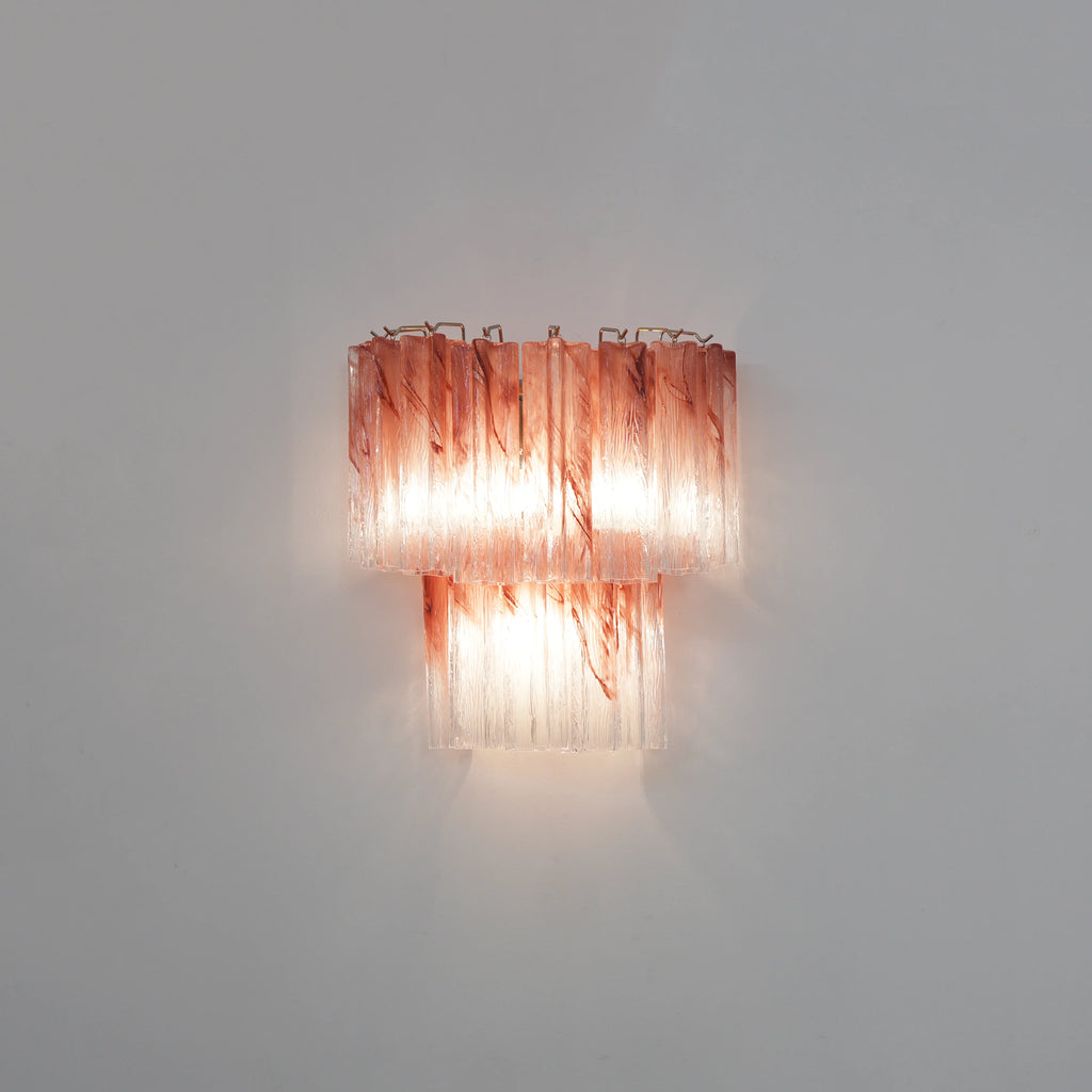 Star-Shaped Red Gradient Glass Wall Lamp
