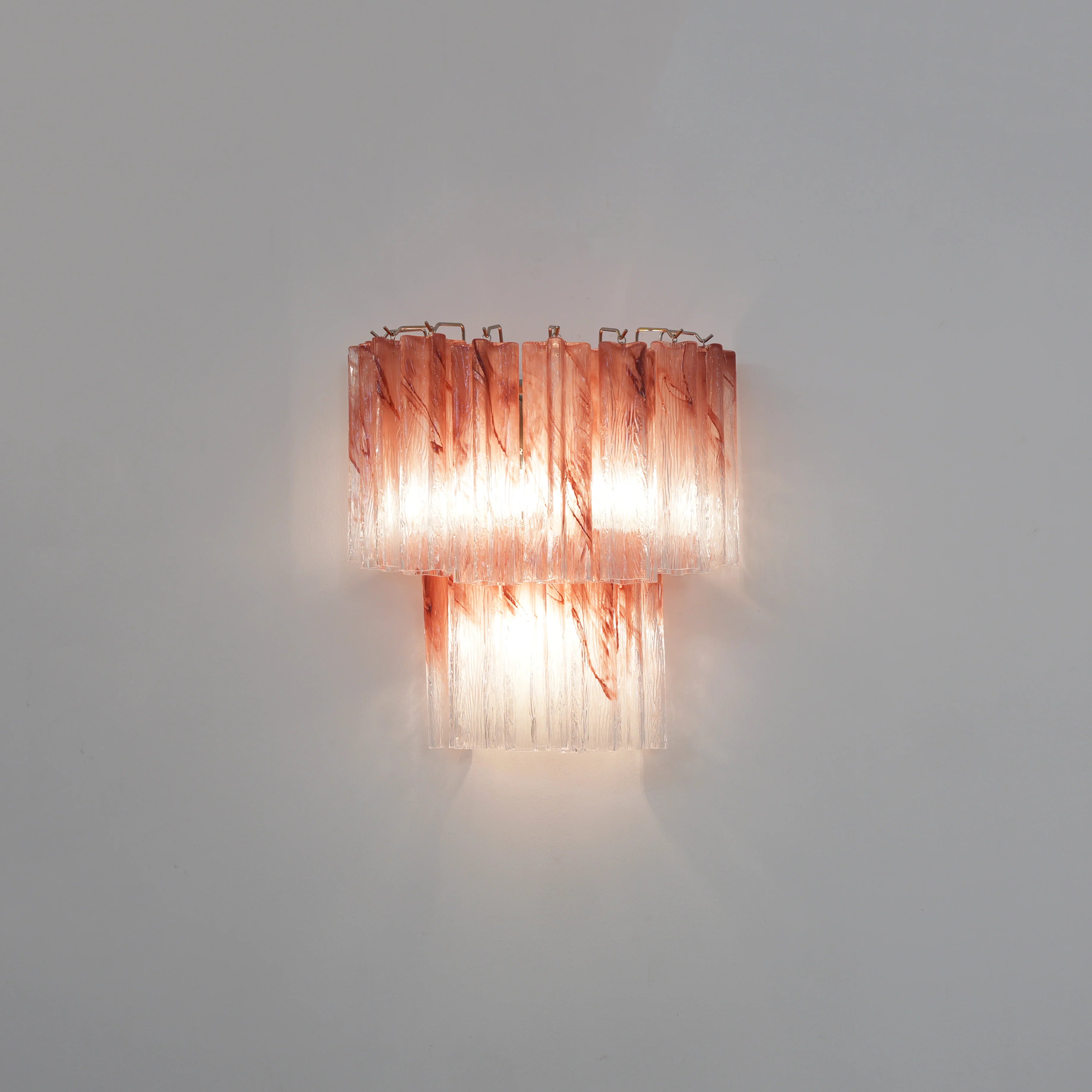Star-Shaped Red Gradient Glass Wall Lamp