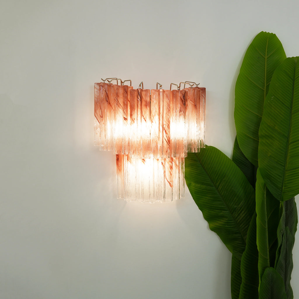 Star-Shaped Red Gradient Glass Wall Lamp