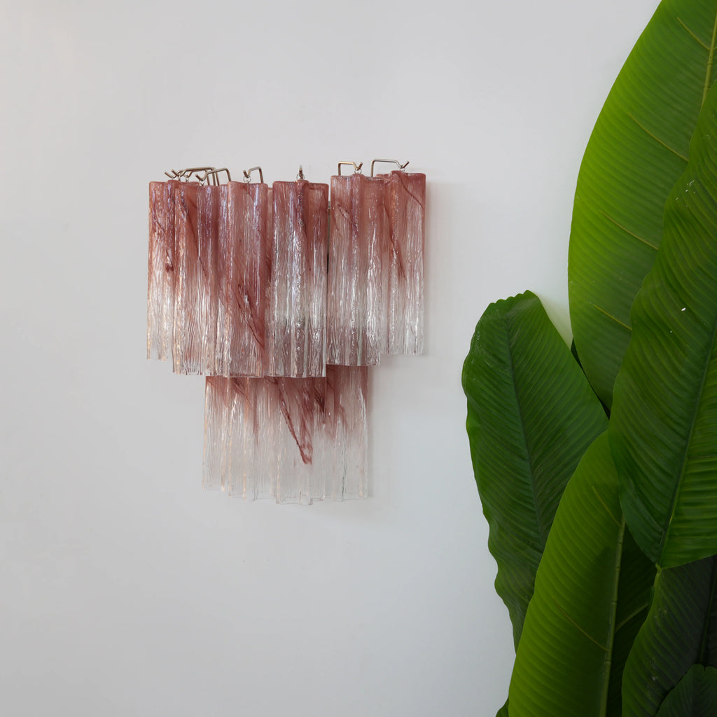 Star-Shaped Red Gradient Glass Wall Lamp
