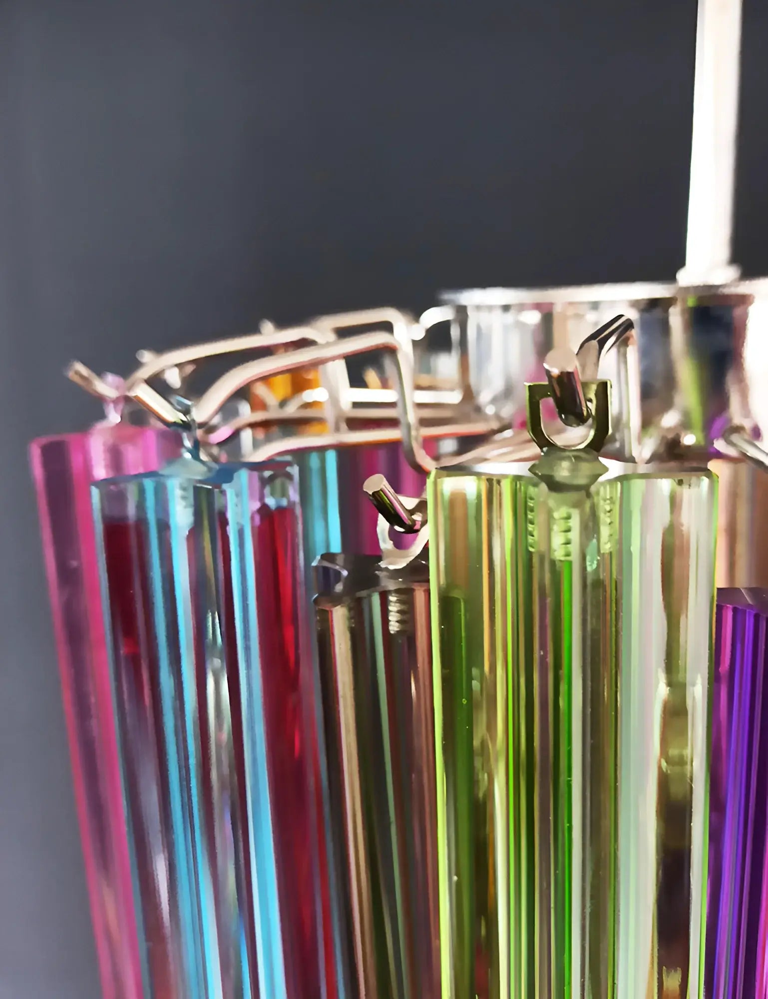 Quadriedri Murano Prisms Multicolored Chandelier