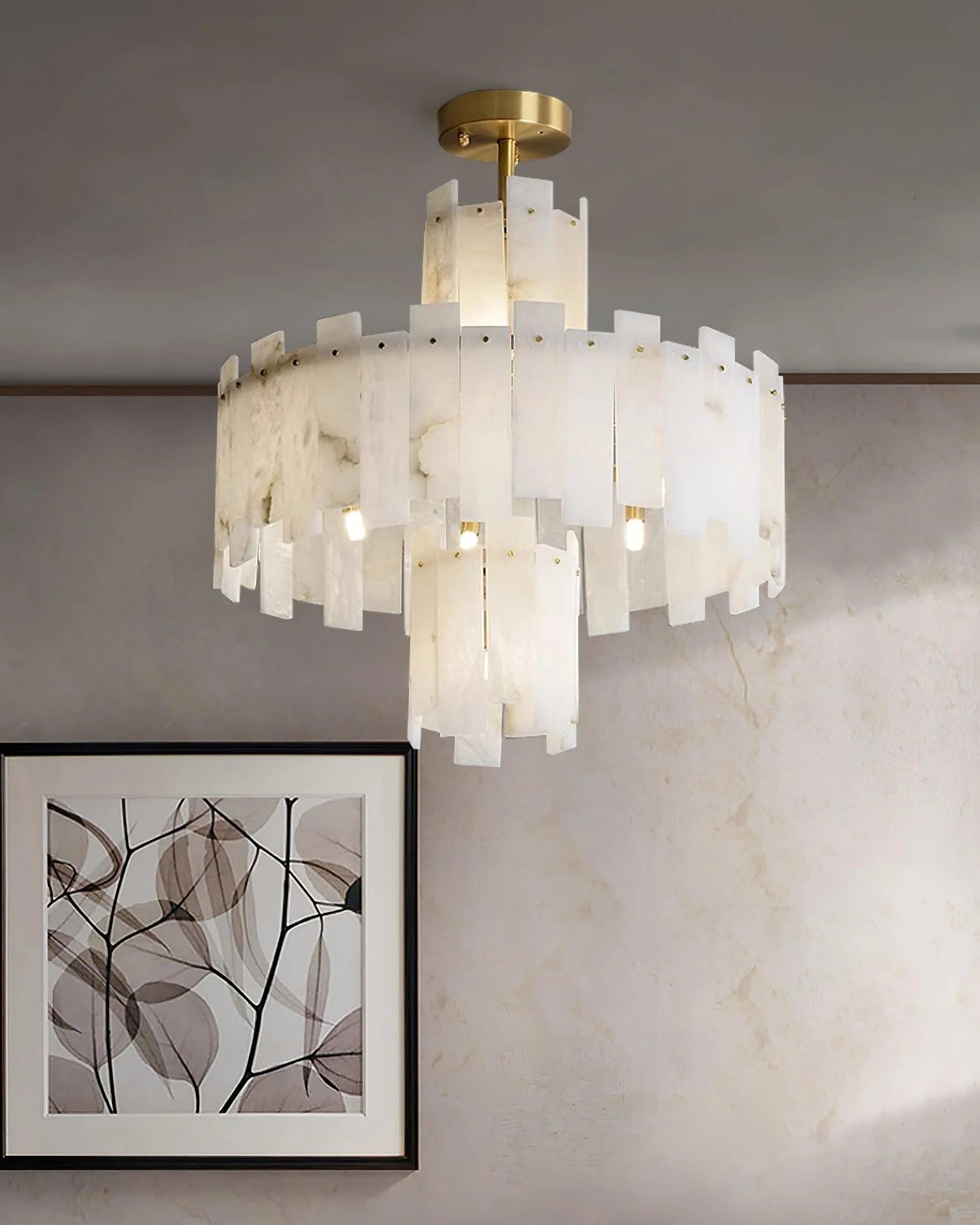 Regina White Alabaster Chandelier