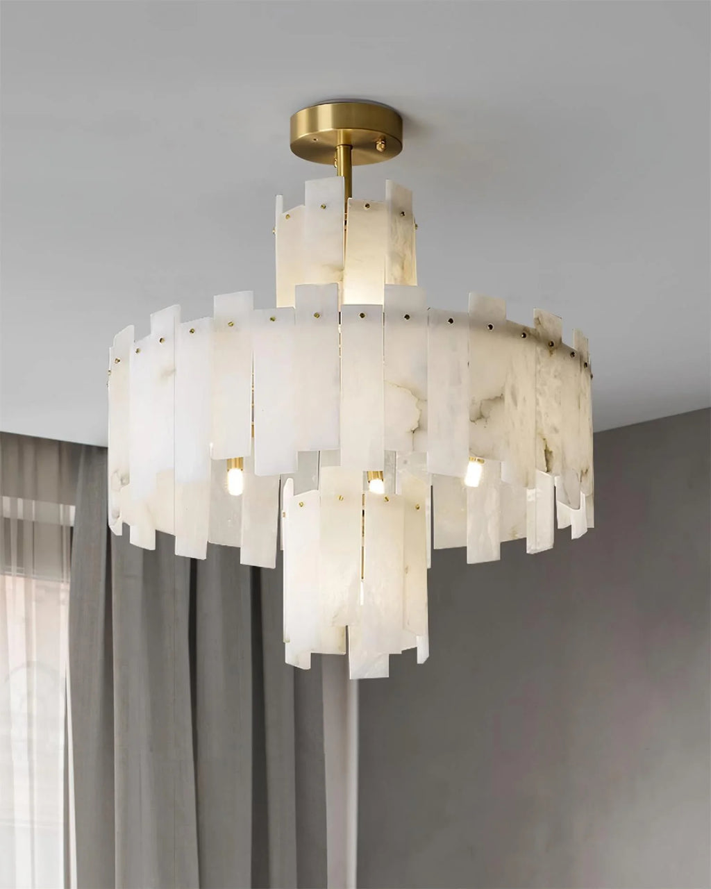 Regina White Alabaster Chandelier
