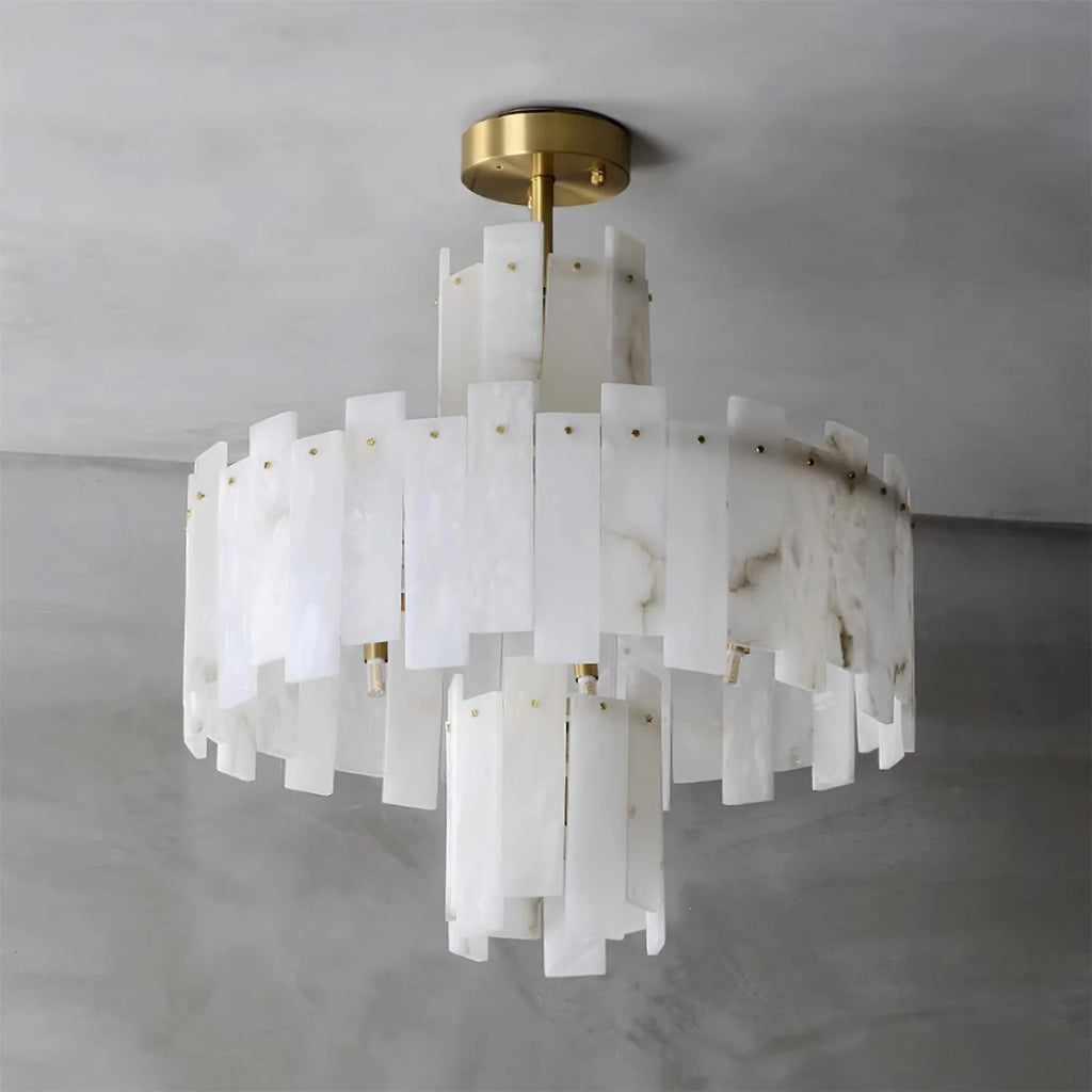 Regina White Alabaster Chandelier