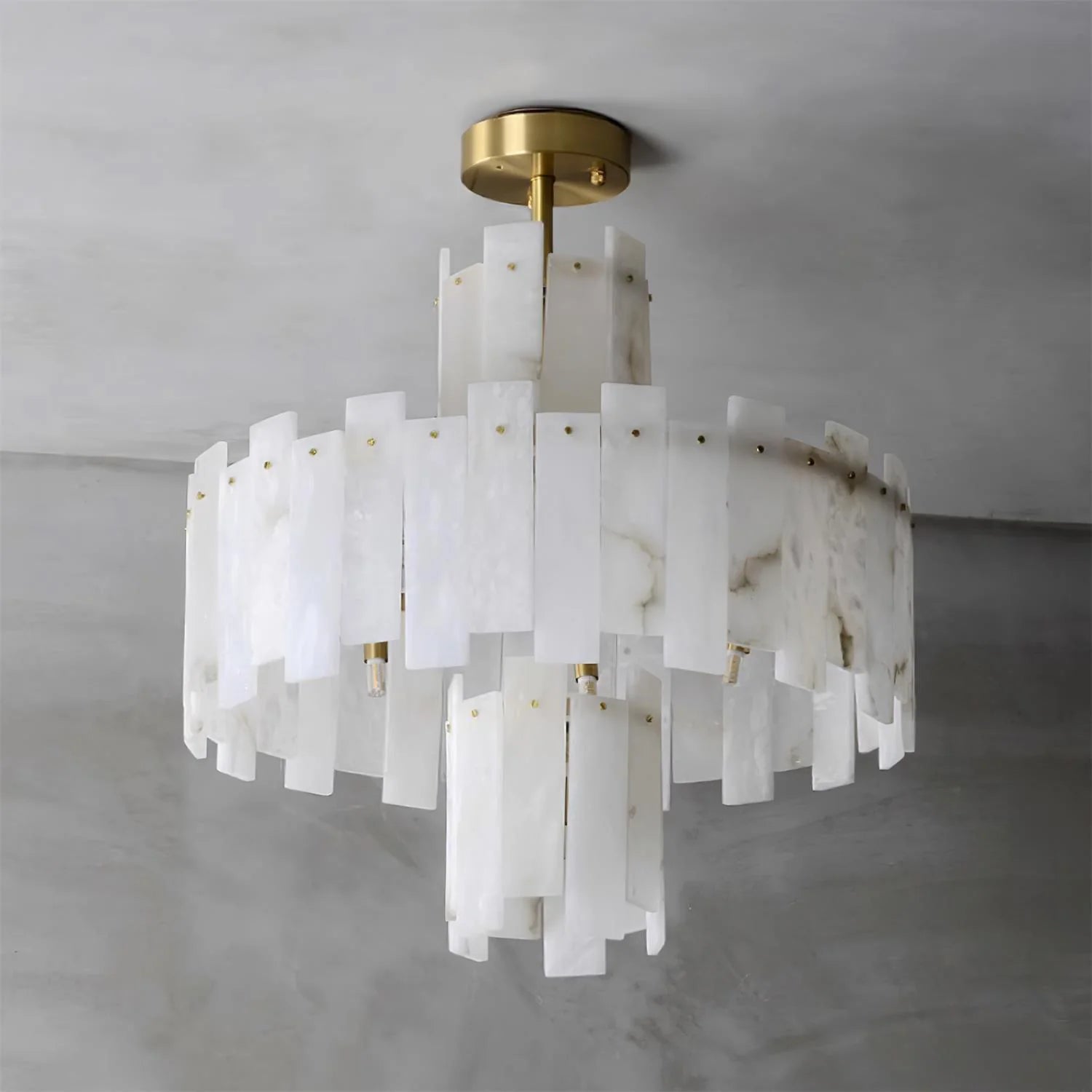 Regina White Alabaster Chandelier