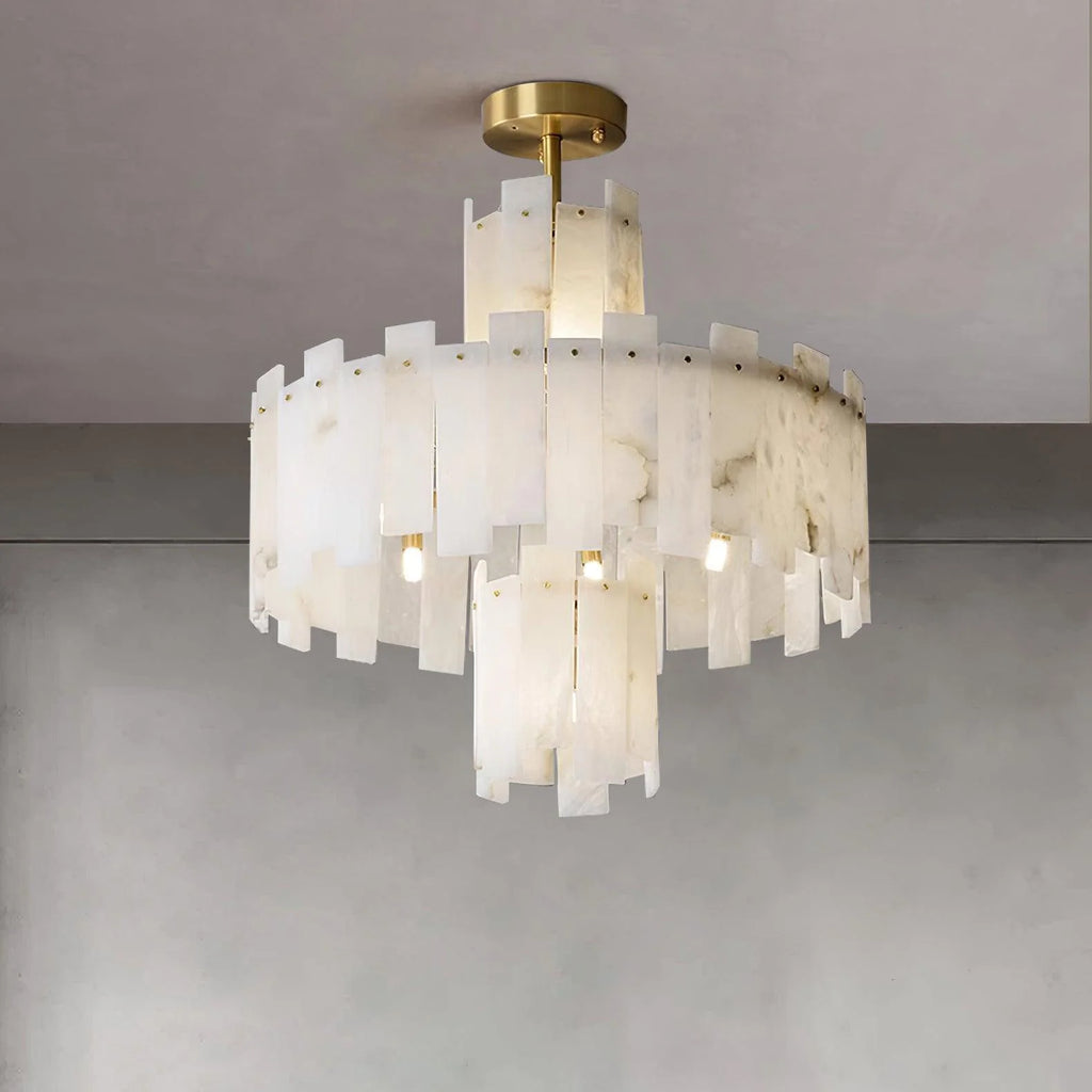 Regina White Alabaster Chandelier