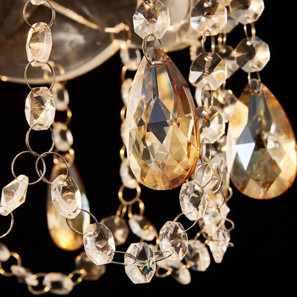 Rondelle Crystal Flower Pendant Lamp