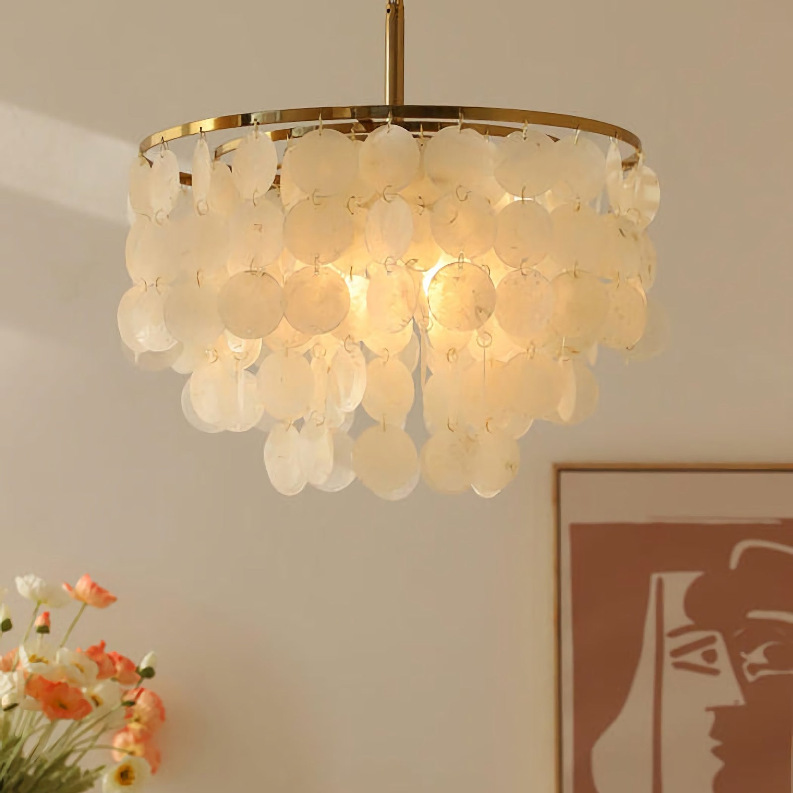 Shell Wind Chime Chandelier