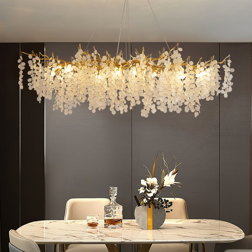 Shiro Noda Glass Coin Chandeliers