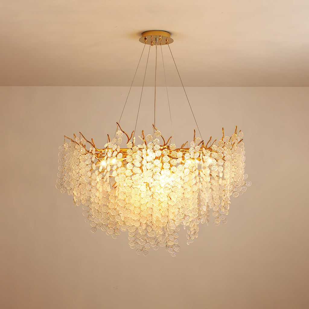 Shiro Noda Glass Coin Chandeliers