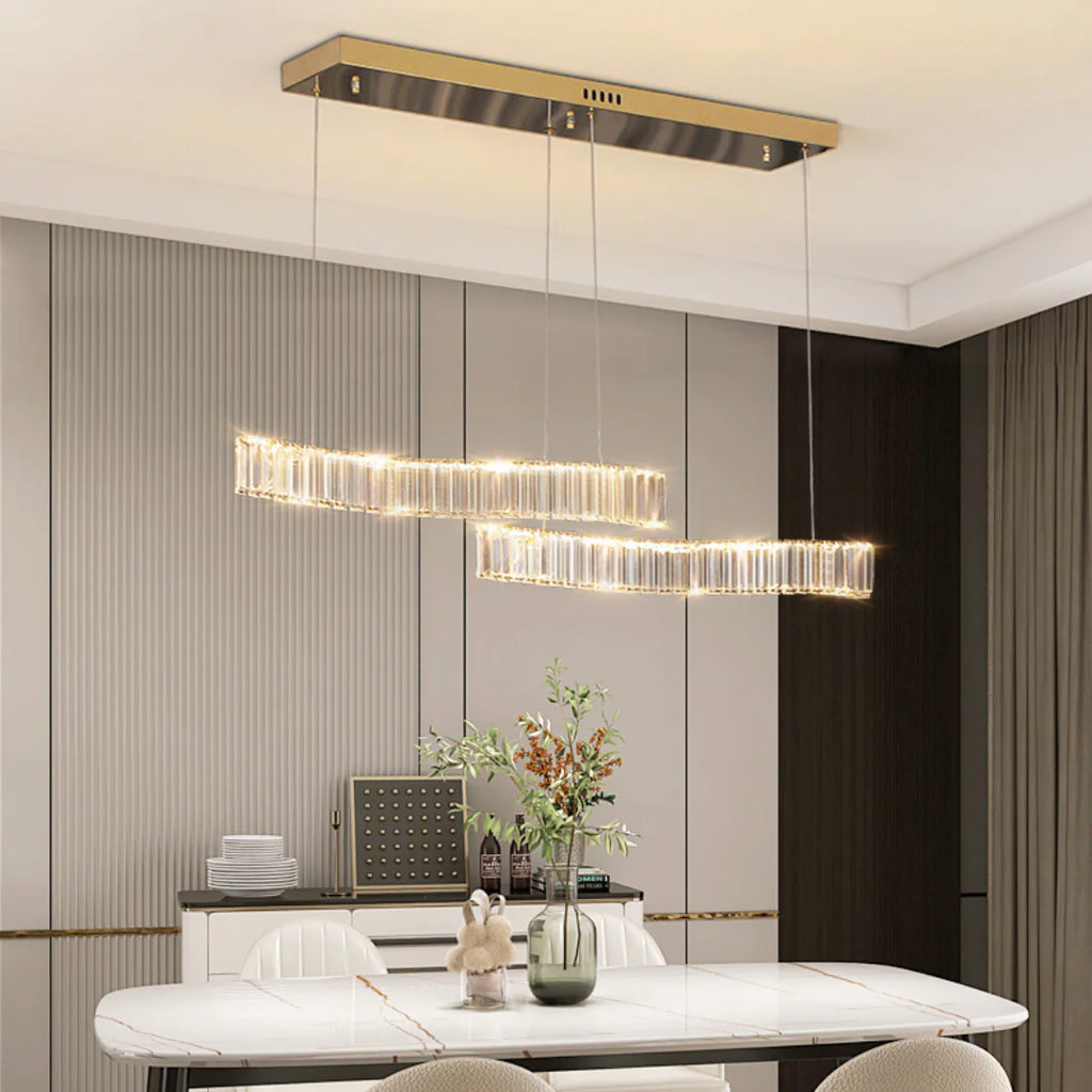 Simple Wave Crystal Chandelier