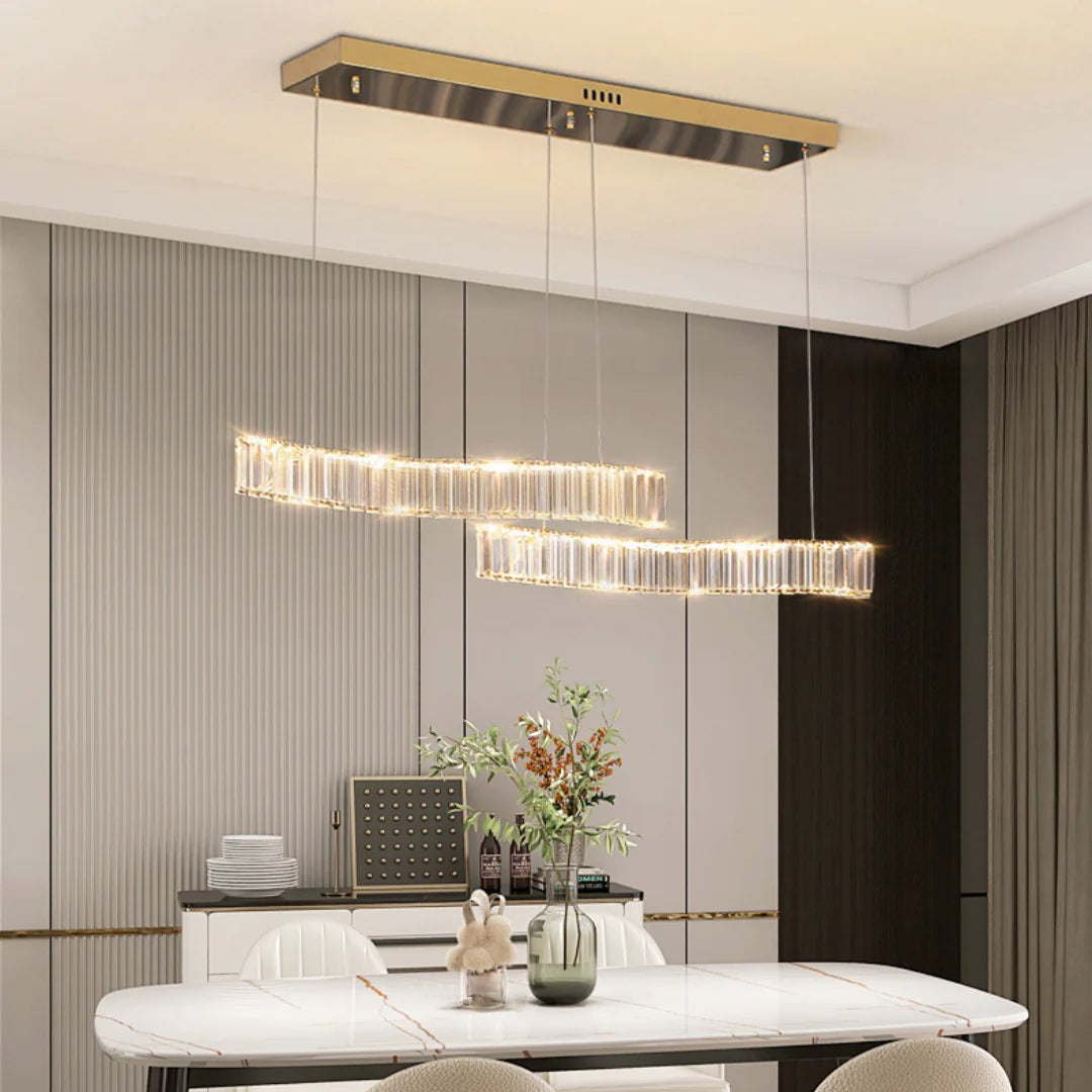 Simple Wave Crystal Chandelier
