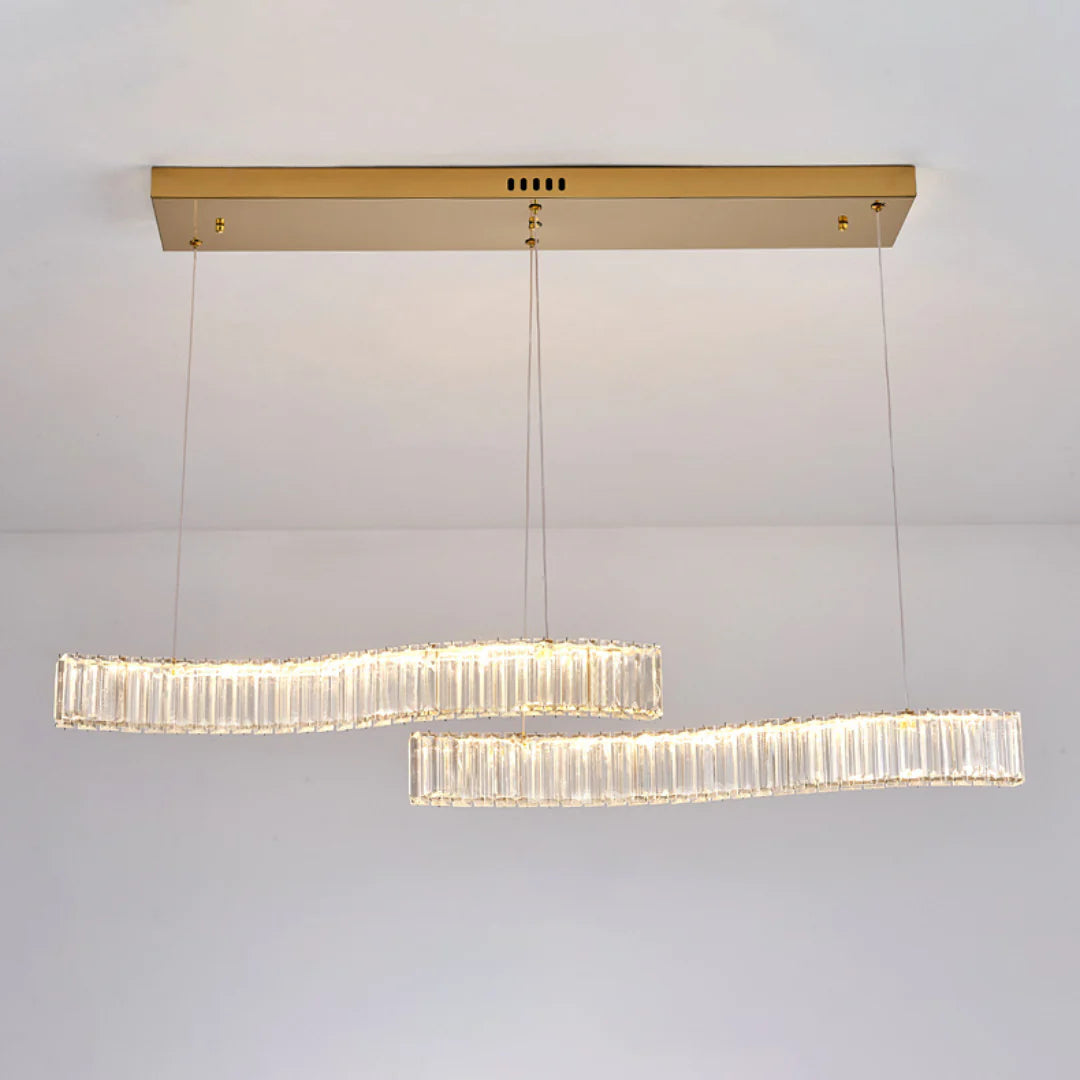 Simple Wave Crystal Chandelier