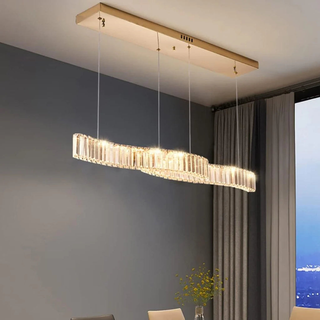 Simple Wave Crystal Chandelier