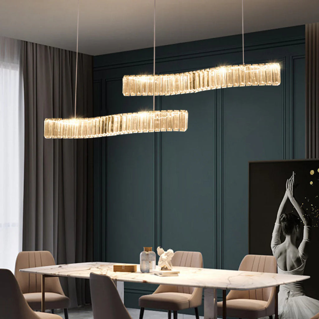 Simple Wave Crystal Chandelier