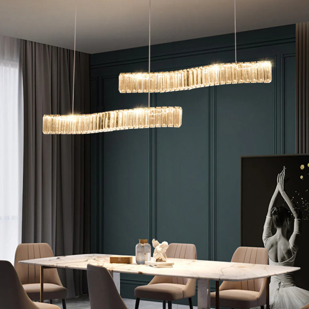 Simple Wave Crystal Chandelier