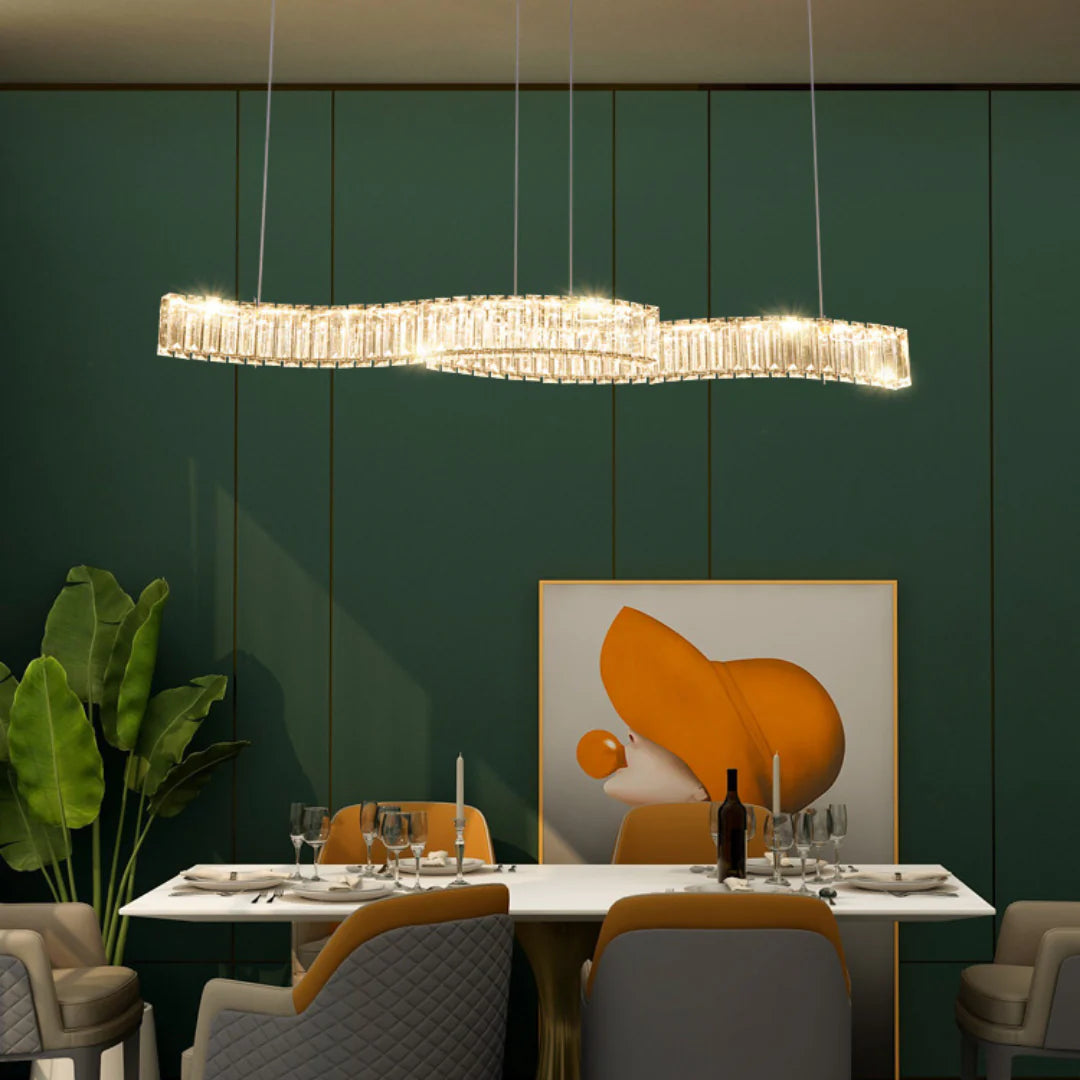 Simple Wave Crystal Chandelier
