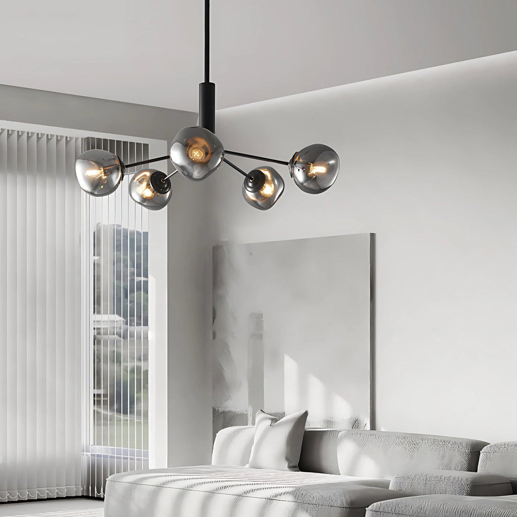 Smoked Glass Chandelier