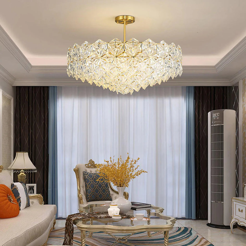 Snowflake Diamond Glass Chandelier