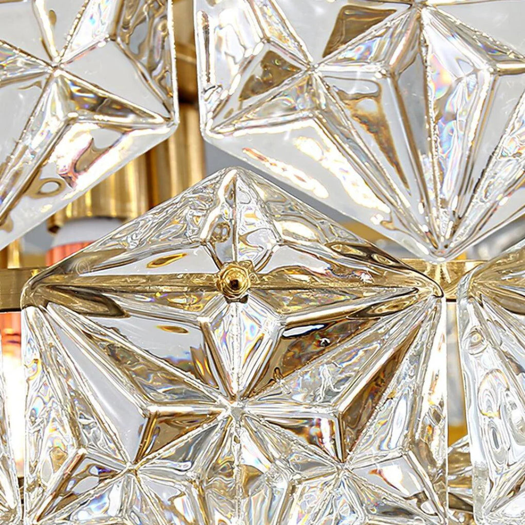 Snowflake Diamond Glass Chandelier