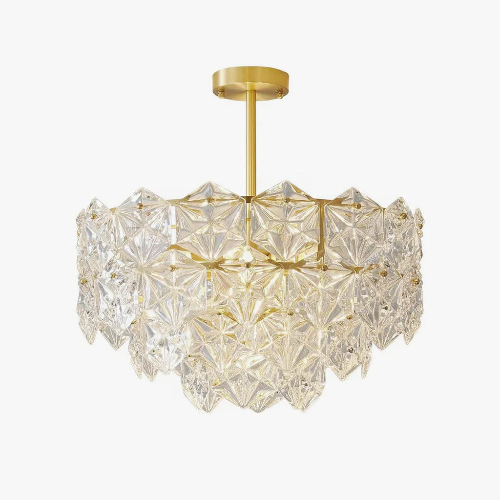Snowflake Diamond Glass Chandelier