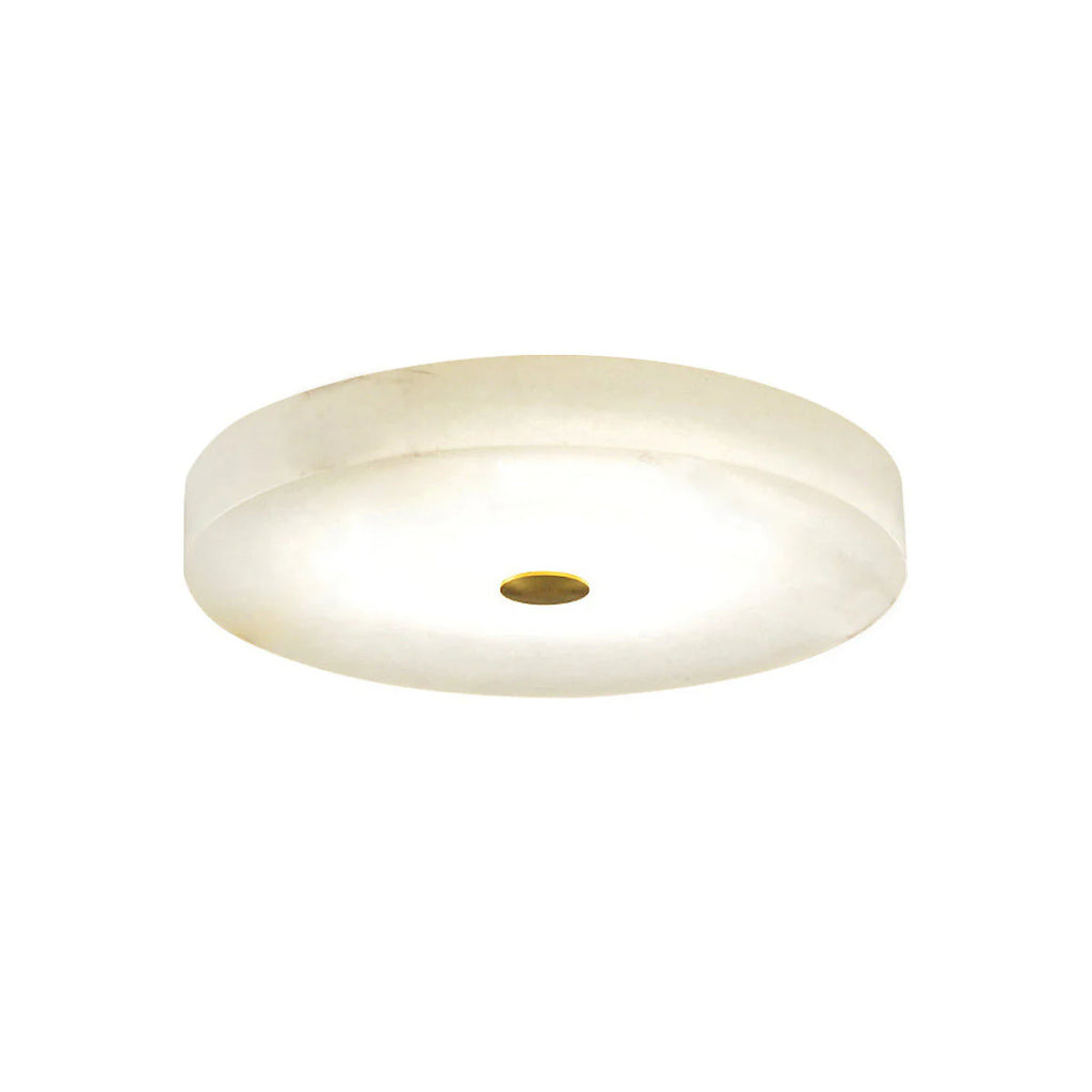 Round Sophie White Alabaster Ceiling Lamp