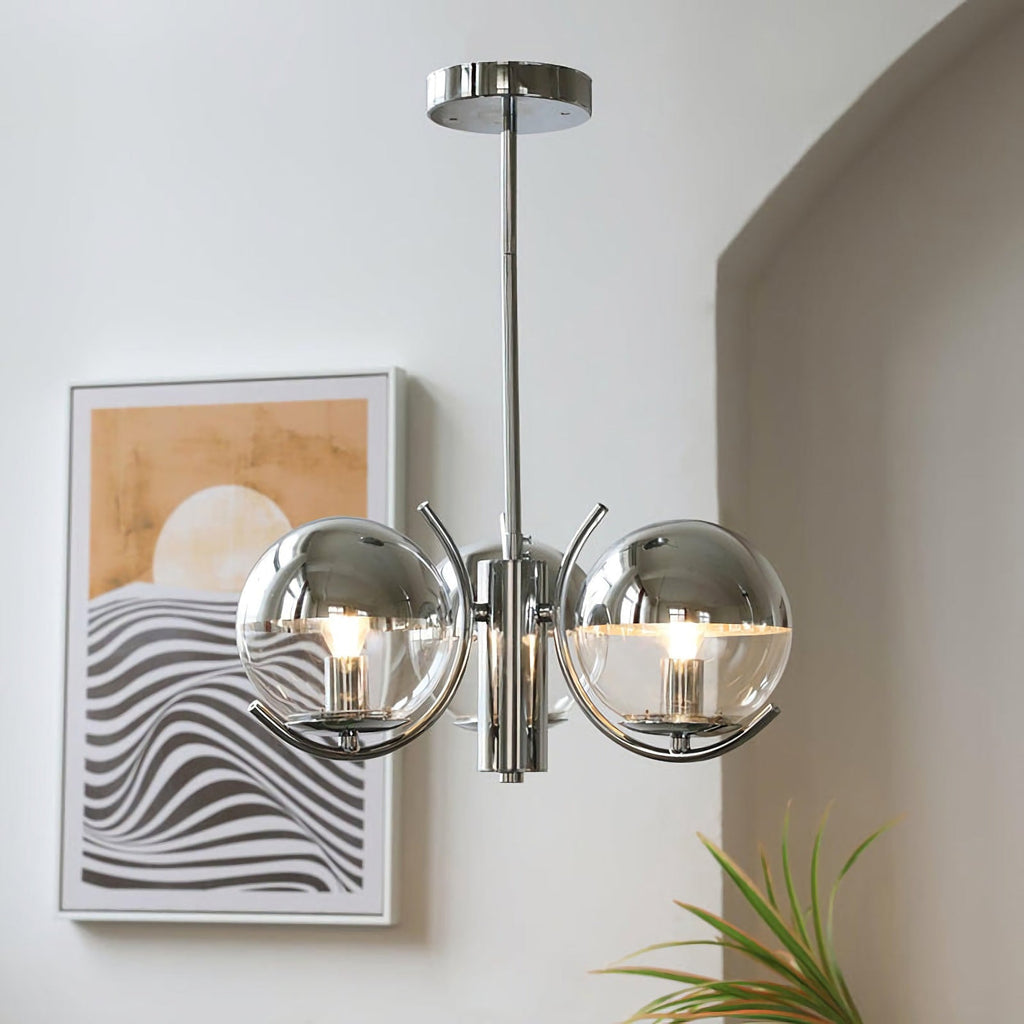 Space Ball Glass Chandelier