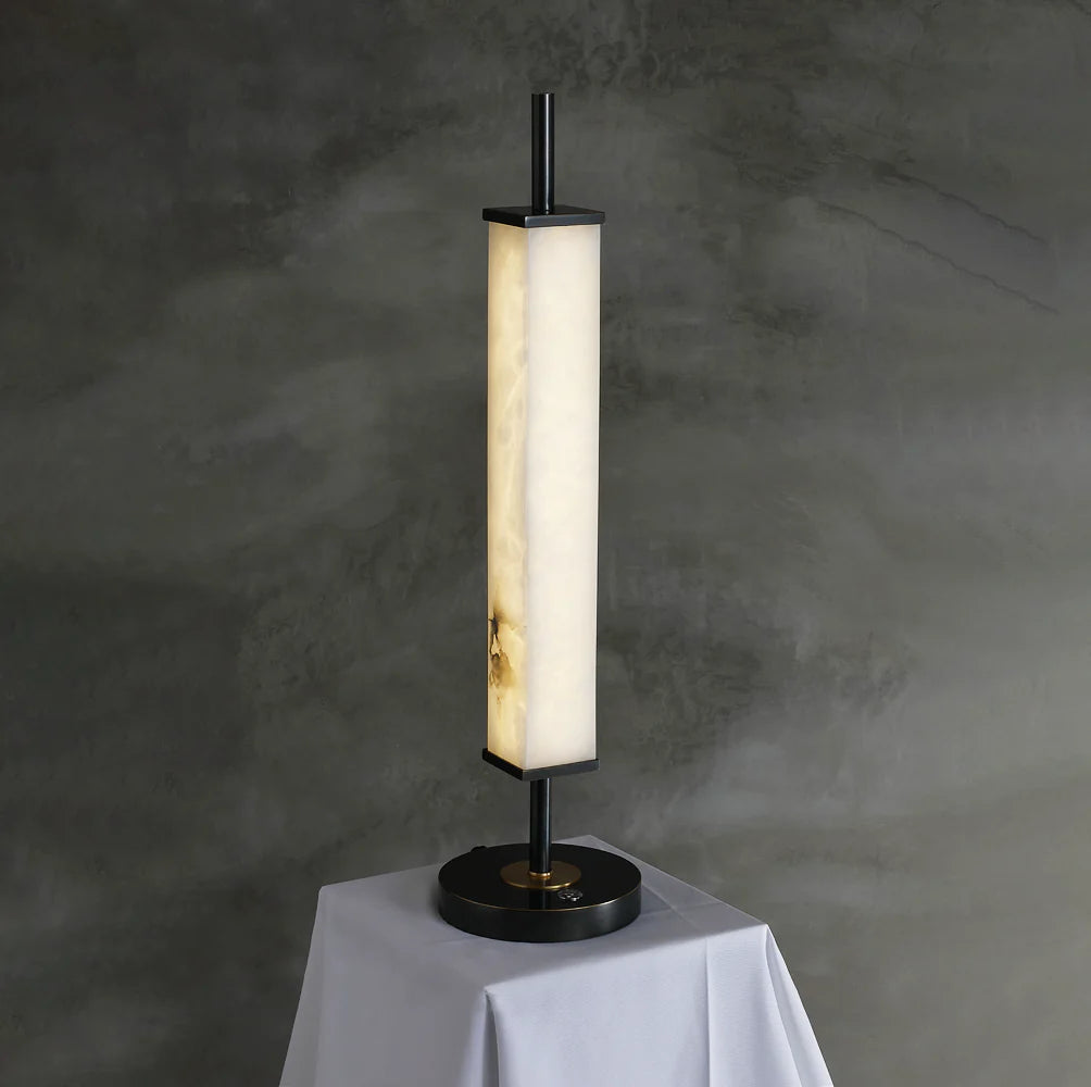 Spere Cuboid Alabaster Table Lamp