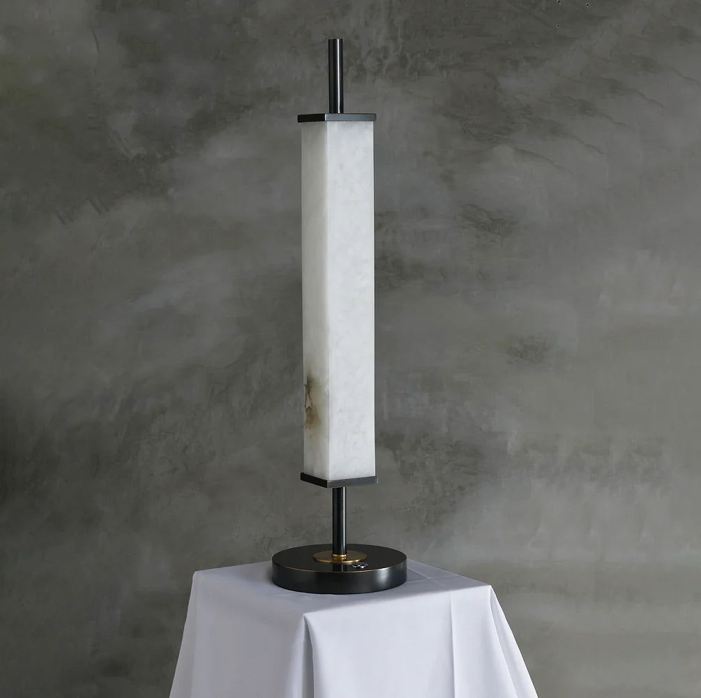 Spere Cuboid Alabaster Table Lamp