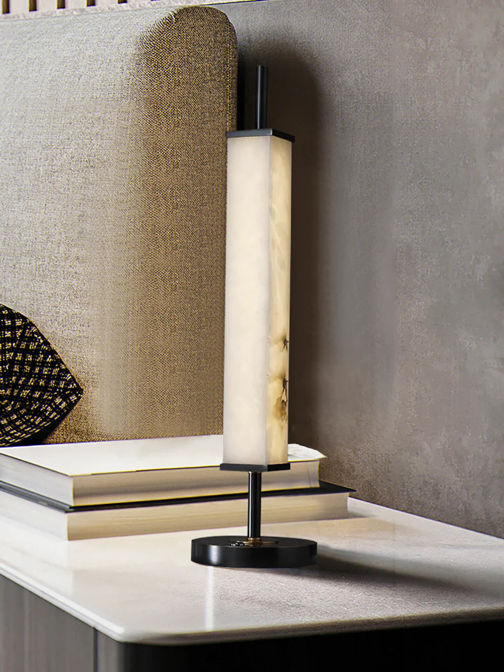 Spere Cuboid Alabaster Table Lamp