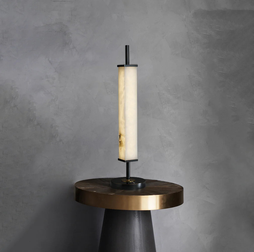 Spere Cuboid Alabaster Table Lamp