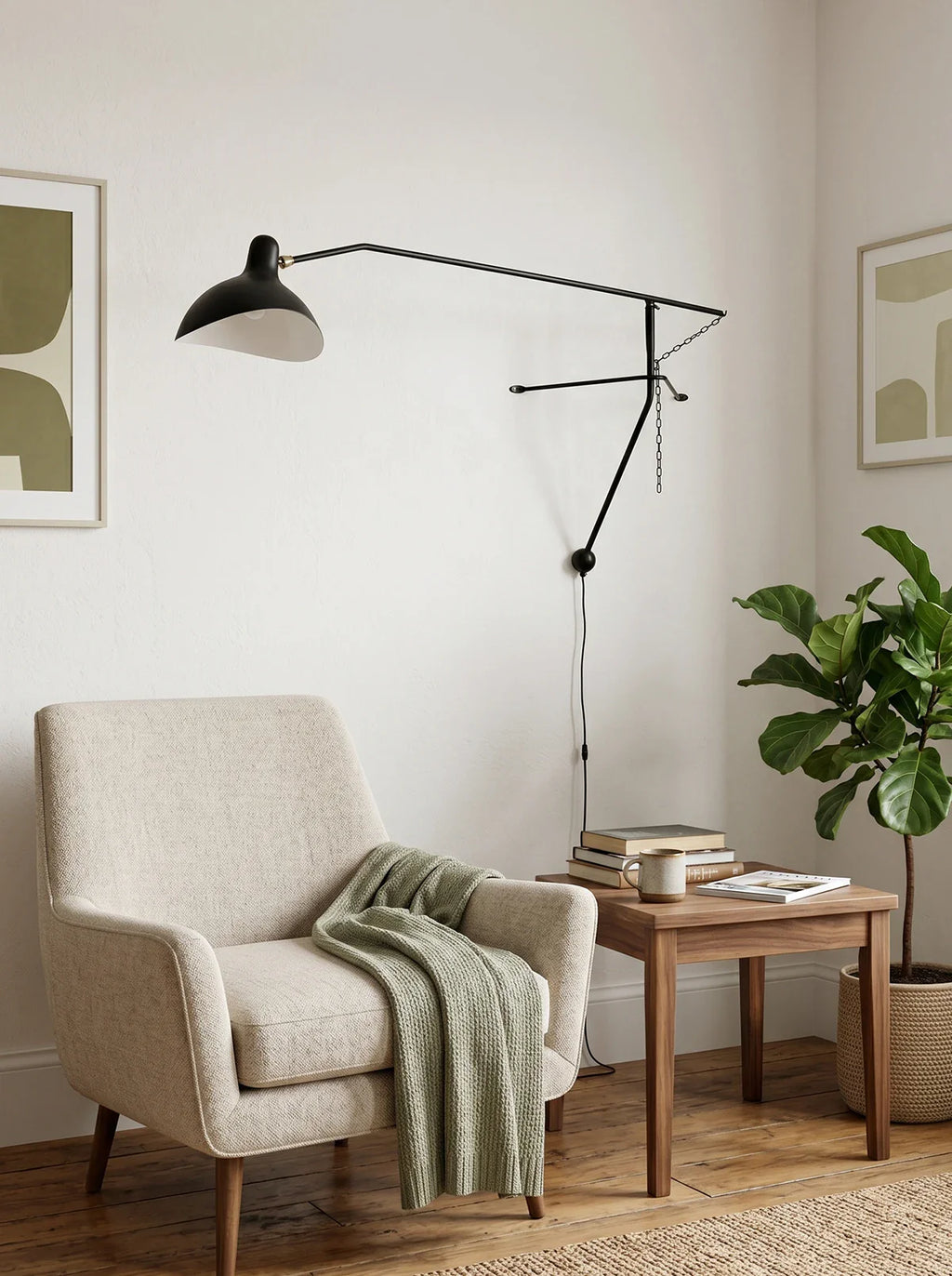 Spiral Mantis Arm Wall Lamp