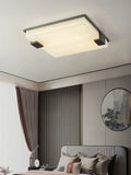 Arle Square Alabaster Black Ceiling Lamp