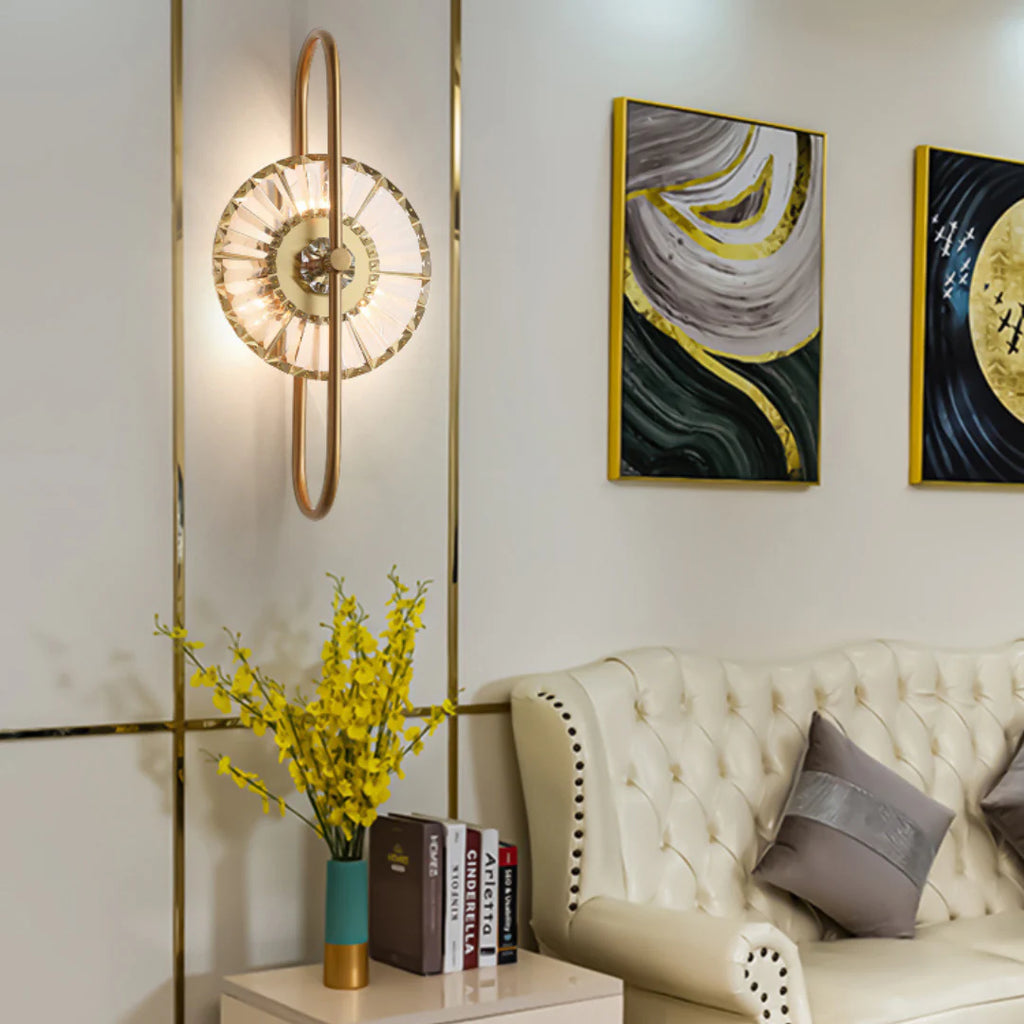 Sunflower Crystal Wall Light