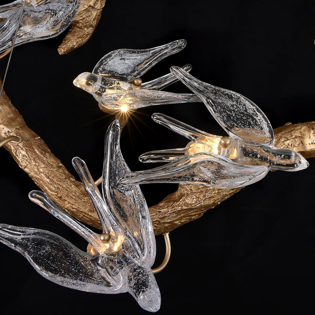 Glass Swallow Chandelier