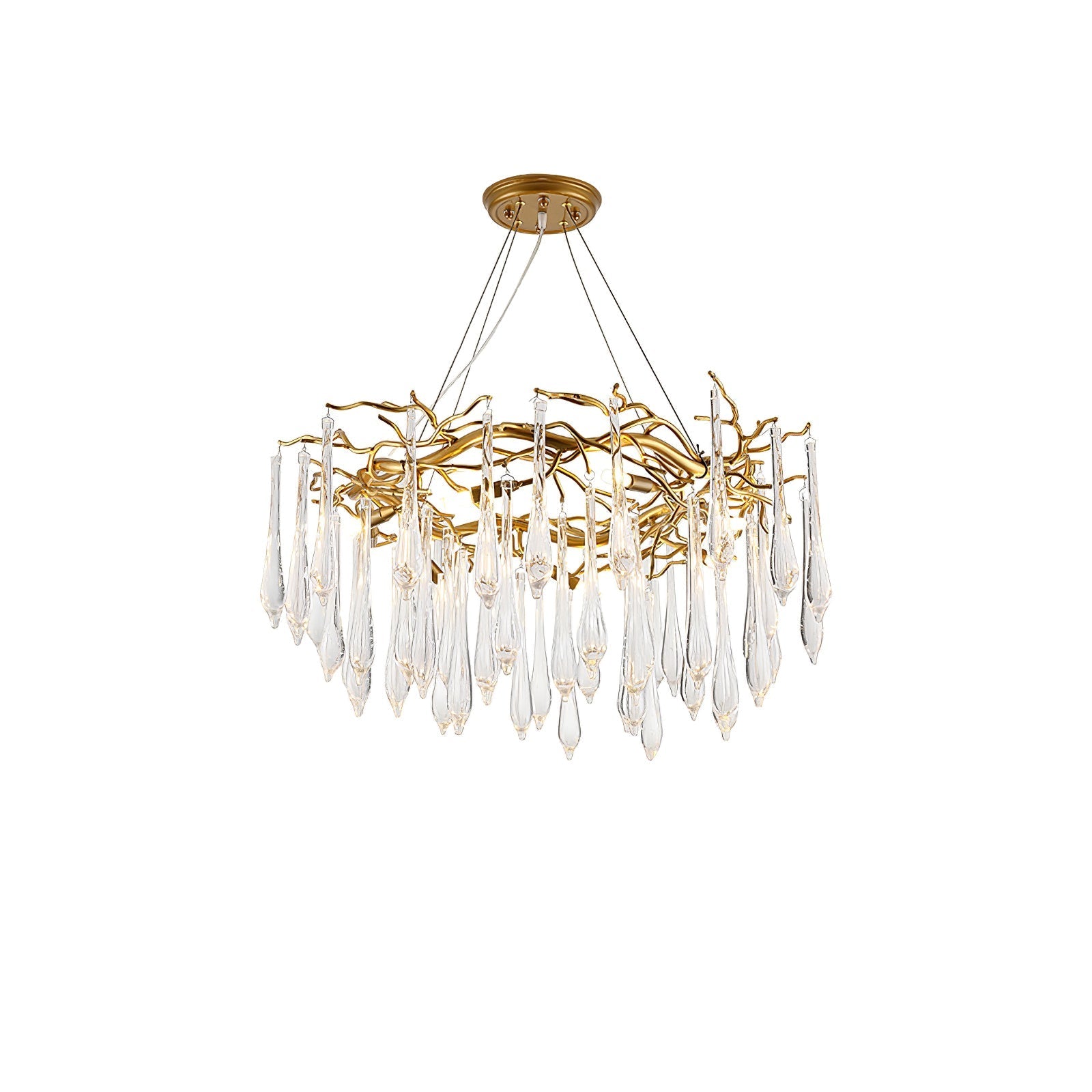 Teardrop Round Crystal Chandelier