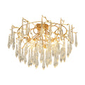 Teardrop Round Crystal Ceiling Lamp
