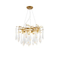 Teardrop Round Crystal Chandelier
