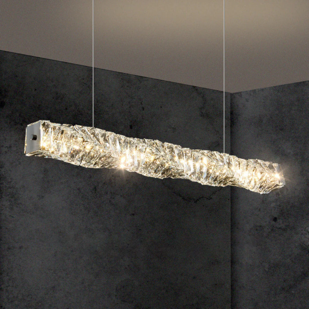 Twist Linear Crystal Chandelier