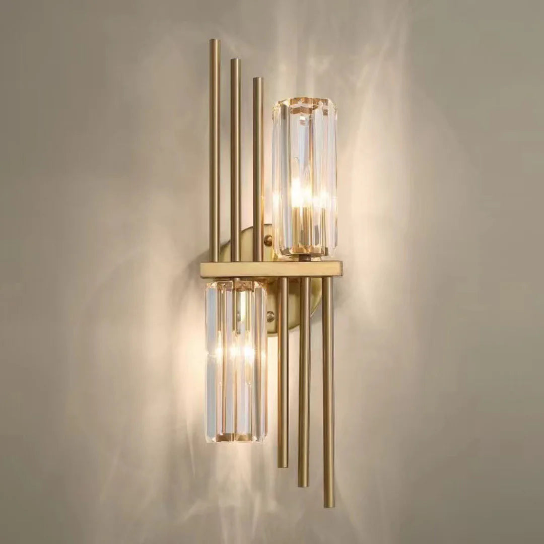 Three Crystal Wall Lamps