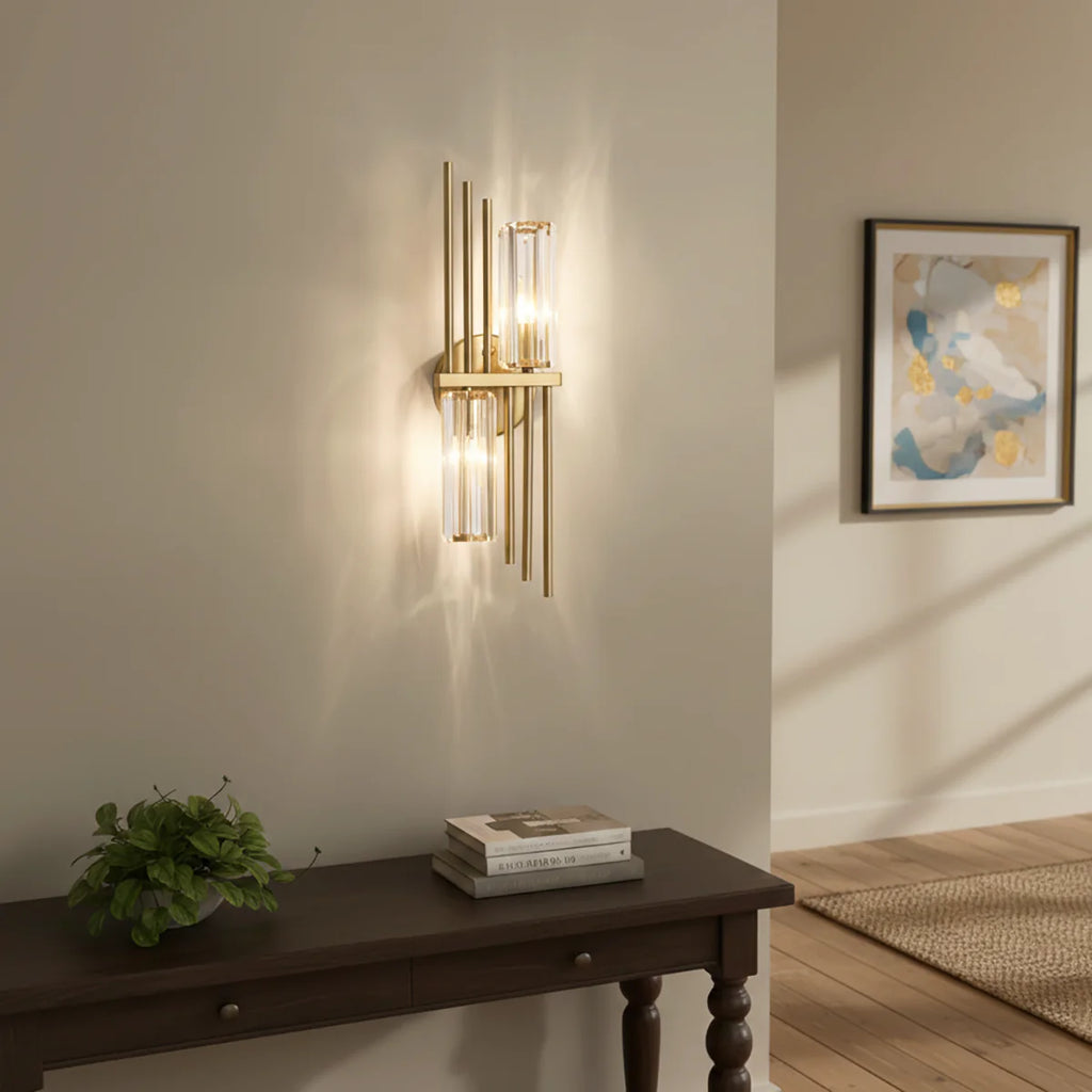 Three Crystal Wall Lamps