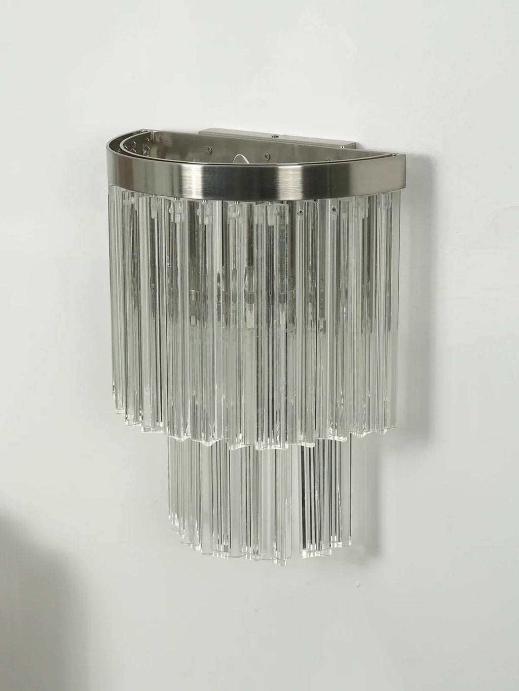 Tiered Clear Glass Rod Wall Light