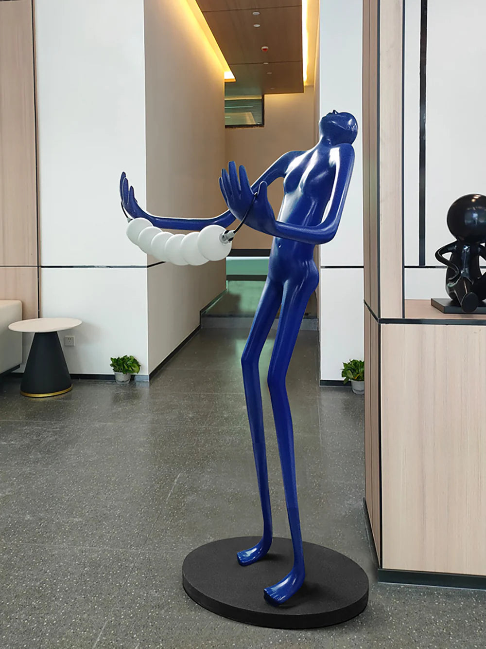 Tilt Head Human Sculpture Floor Lamp