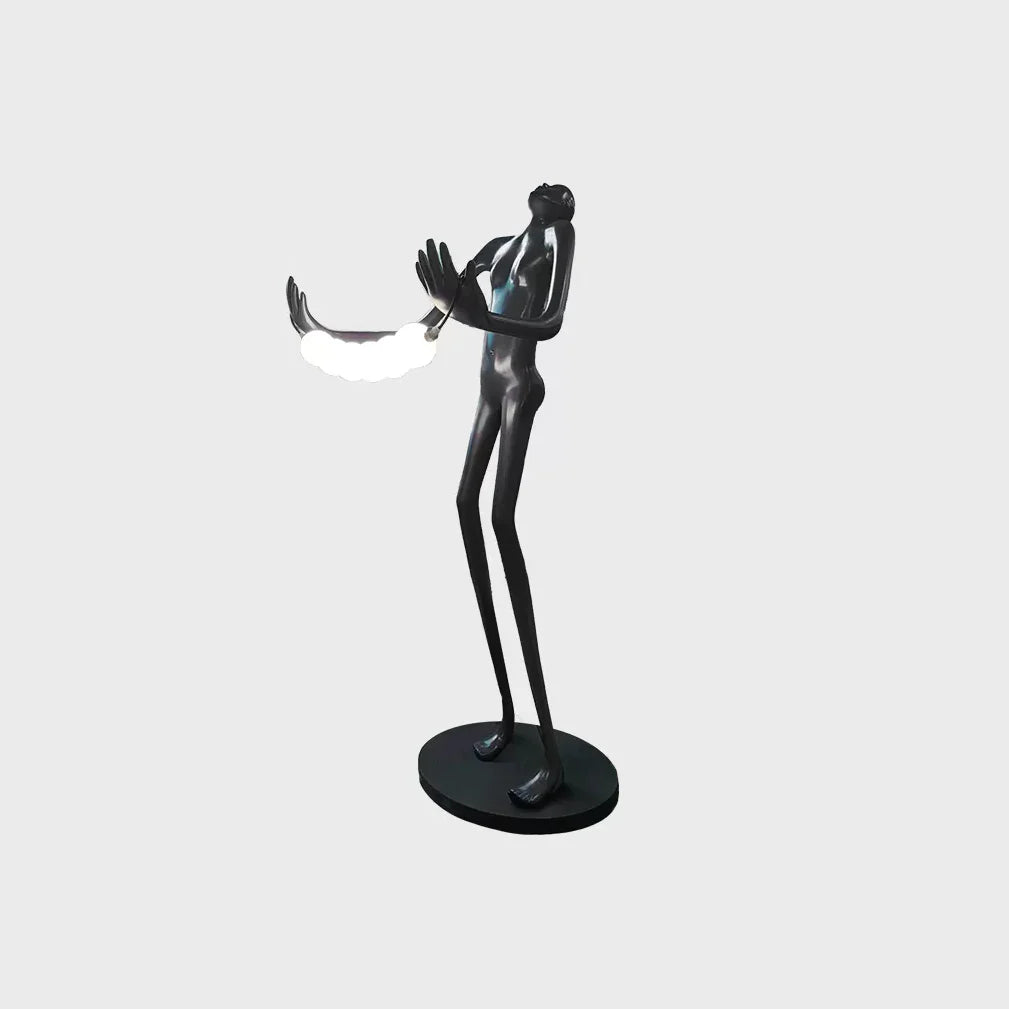 Tilt Head Human Sculpture Floor Lamp