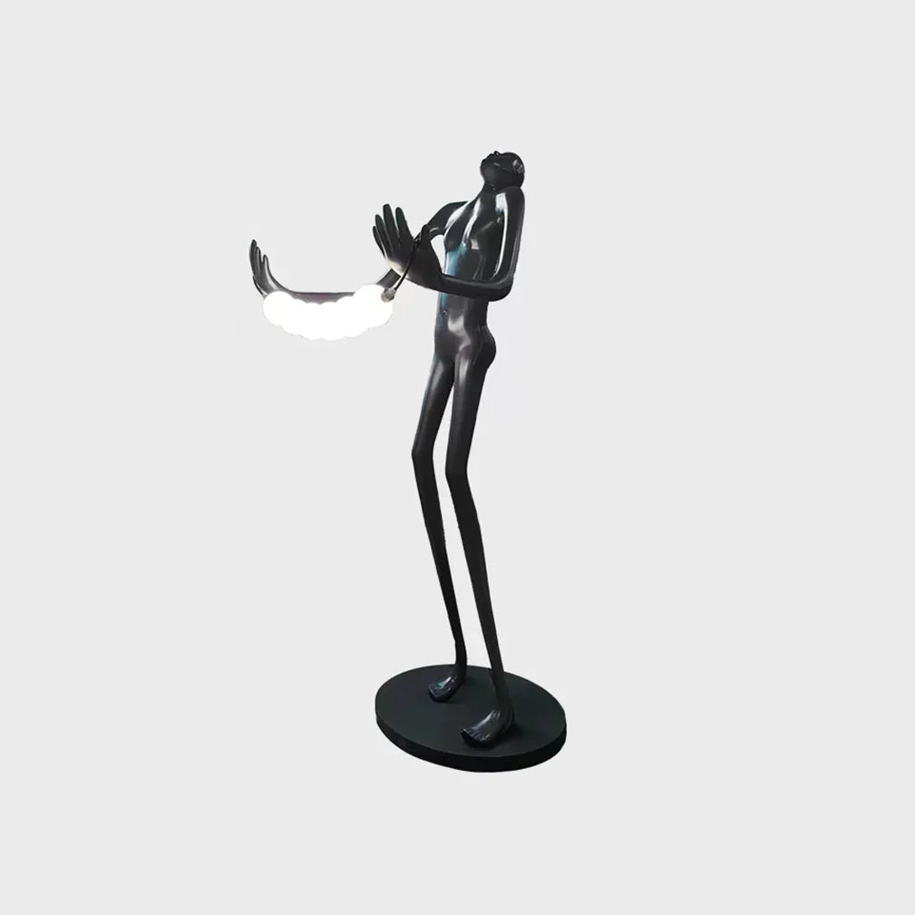 Tilt Head Human Sculpture Floor Lamp